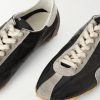 Sprinters Distressed Suede-Trimmed Leather Sneakers - CU Sprinters Distressed Suede-Trimmed Leather Sneakers - CU