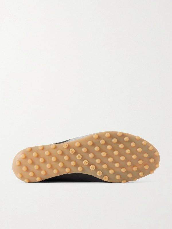 Sprinters Distressed Suede-Trimmed Leather Sneakers - E1 Sprinters Distressed Suede-Trimmed Leather Sneakers - E1