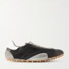 Sprinters Distressed Suede-Trimmed Leather Sneakers Sprinters Distressed Suede-Trimmed Leather Sneakers