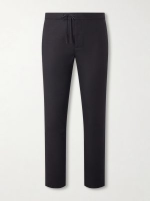 Slim-Fit Virgin Wool-Twill Drawstring Trousers