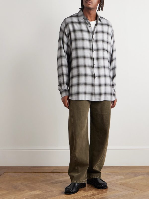 Checked Lyocell-Blend Shirt - OU