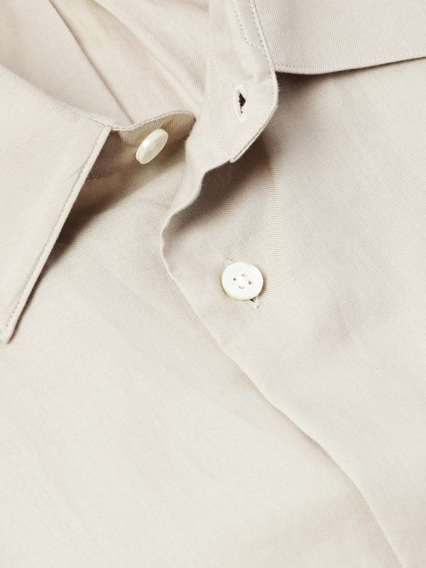 Oversized Cotton and Silk-Blend Twill Shirt - CU Oversized Cotton and Silk-Blend Twill Shirt - CU