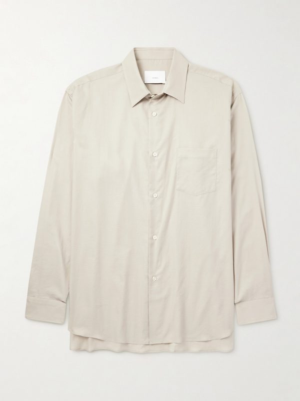 Oversized Cotton and Silk-Blend Twill Shirt Oversized Cotton and Silk-Blend Twill Shirt