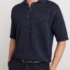 Knitted Linen Polo Shirt - FR