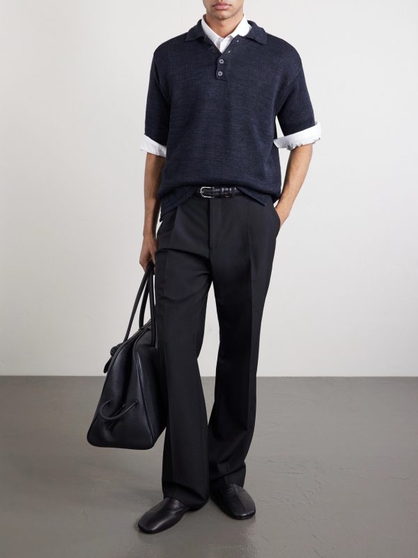 Knitted Linen Polo Shirt - OU