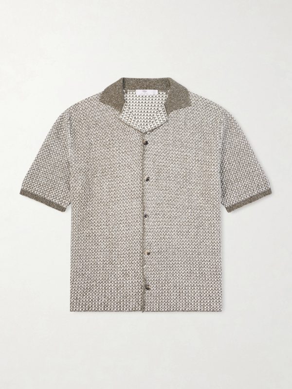 Tonnta Camp-Collar Linen, Cotton and Cashmere-Blend Shirt Tonnta Camp-Collar Linen, Cotton and Cashmere-Blend Shirt