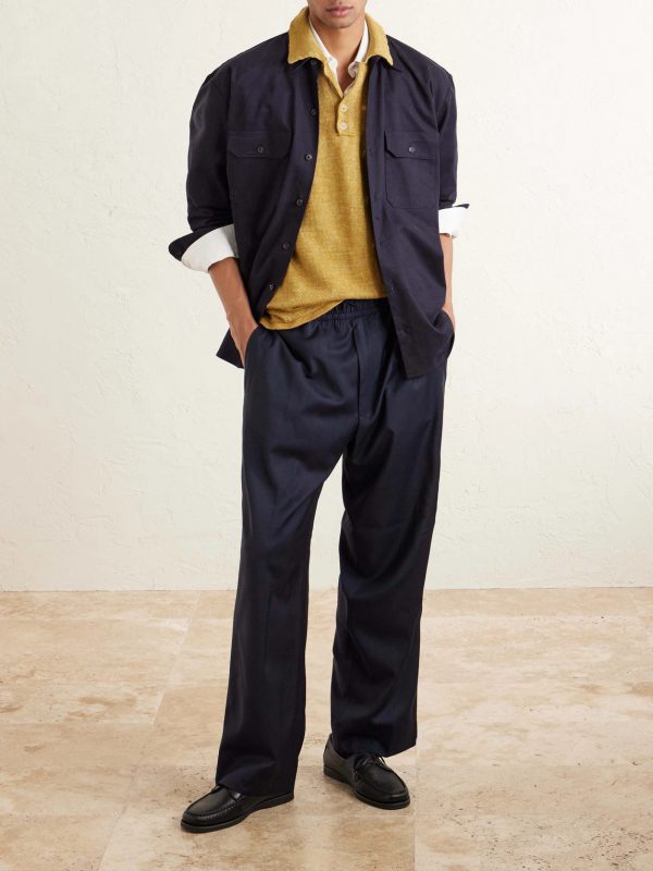 Knitted Linen Polo Shirt - OU Knitted Linen Polo Shirt - OU