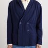 Double-Breasted Striped Wool, Cashmere and Cotton-Blend Blazer - FR Double-Breasted Striped Wool, Cashmere and Cotton-Blend Blazer - FR
