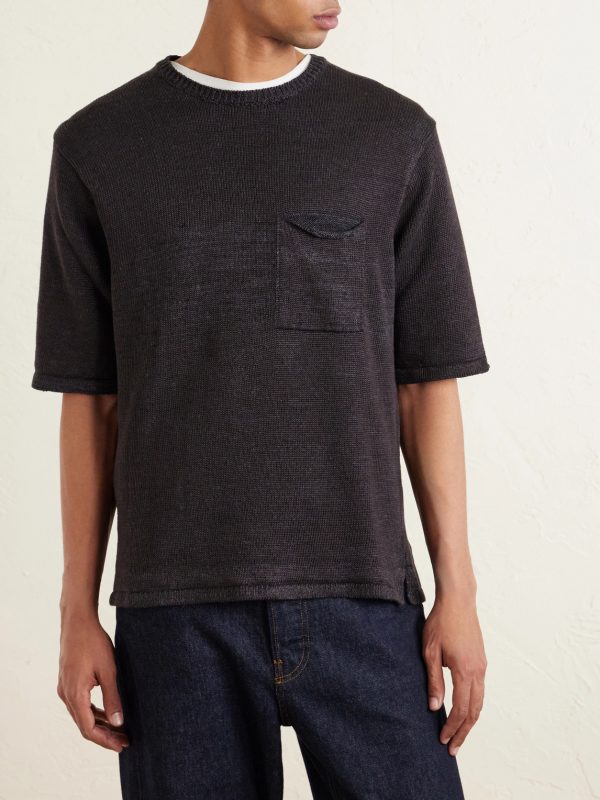 Knitted Linen T-Shirt - FR Knitted Linen T-Shirt - FR