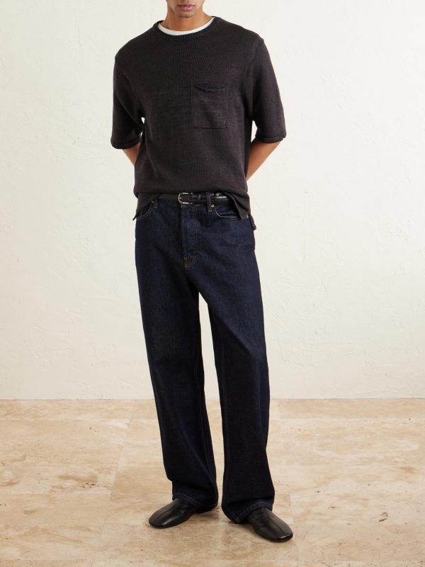 Knitted Linen T-Shirt - OU Knitted Linen T-Shirt - OU