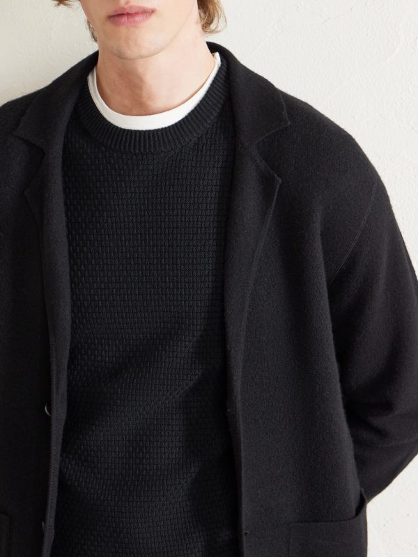 Caoladóir Basketweave Textured Cotton and Cashmere-Blend Sweater - CU