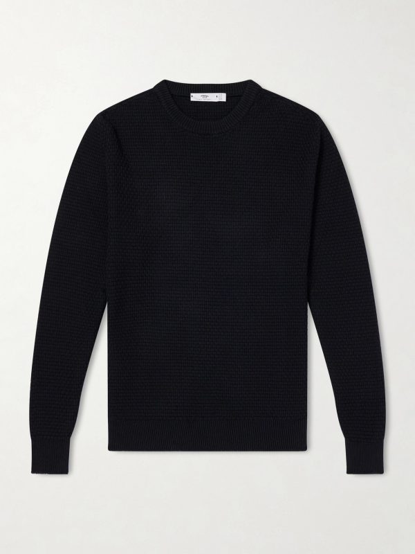 Caoladóir Basketweave Textured Cotton and Cashmere-Blend Sweater