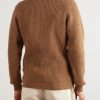 Slim-Fit Shawl-Collar Ribbed Wool Cardigan - BK Slim-Fit Shawl-Collar Ribbed Wool Cardigan - BK