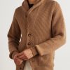 Slim-Fit Shawl-Collar Ribbed Wool Cardigan - FR Slim-Fit Shawl-Collar Ribbed Wool Cardigan - FR