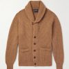 Slim-Fit Shawl-Collar Ribbed Wool Cardigan Slim-Fit Shawl-Collar Ribbed Wool Cardigan