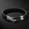 Braided Leather and Sterling Silver Bracelet