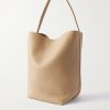 N/S Large Park Full-Grain Leather Tote Bag - BK