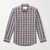 + Aaron Levine View Checked Cotton Shirt