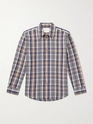 + Aaron Levine View Checked Cotton Shirt + Aaron Levine View Checked Cotton Shirt