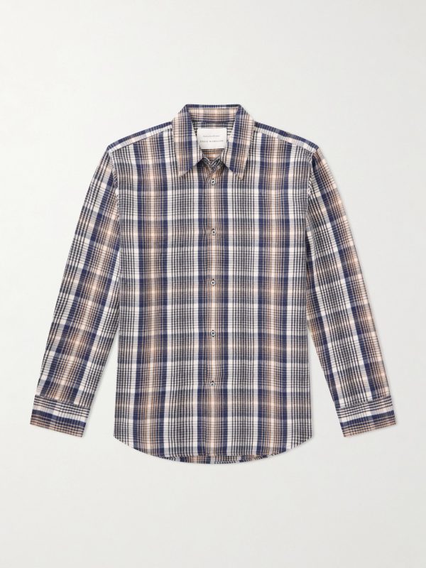 + Aaron Levine View Checked Cotton Shirt