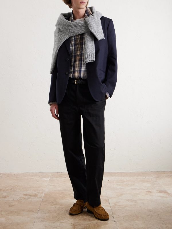 + Aaron Levine View Checked Cotton Shirt - OU