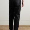 + Aaron Levine Denver Tapered Cotton-Canvas Trousers - BK + Aaron Levine Denver Tapered Cotton-Canvas Trousers - BK