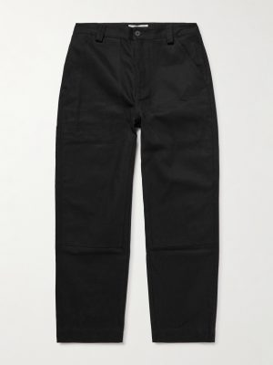 + Aaron Levine Denver Tapered Cotton-Canvas Trousers + Aaron Levine Denver Tapered Cotton-Canvas Trousers