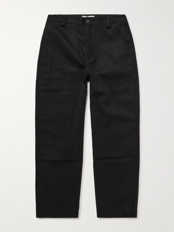 + Aaron Levine Denver Tapered Cotton-Canvas Trousers + Aaron Levine Denver Tapered Cotton-Canvas Trousers