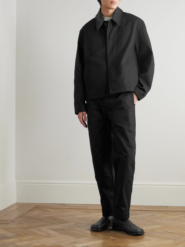 + Aaron Levine Denver Tapered Cotton-Canvas Trousers - OU + Aaron Levine Denver Tapered Cotton-Canvas Trousers - OU