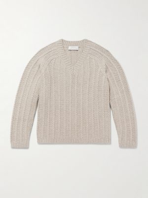 + Aaron Levine Sussex Cable-Knit Virgin Wool Sweater + Aaron Levine Sussex Cable-Knit Virgin Wool Sweater