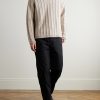 + Aaron Levine Sussex Cable-Knit Virgin Wool Sweater - OU