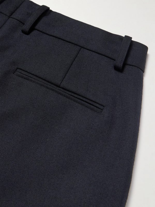 + Aaron Levine Selby Straight-Leg Pleated Wool Trousers - CU