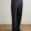 + Aaron Levine Selby Straight-Leg Pleated Wool Trousers - FR