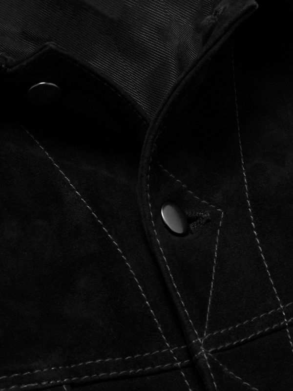 + Aaron Levine Boston Suede Trucker Jacket - CU + Aaron Levine Boston Suede Trucker Jacket - CU
