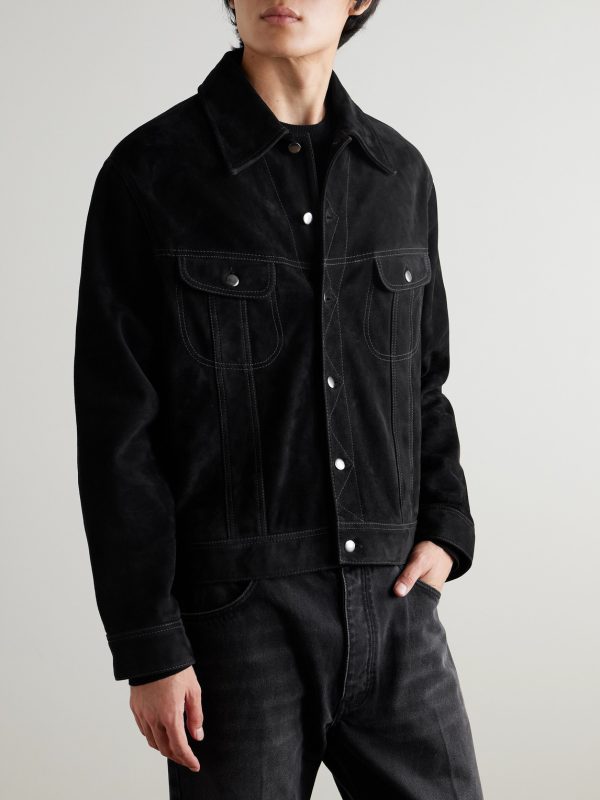 + Aaron Levine Boston Suede Trucker Jacket - FR + Aaron Levine Boston Suede Trucker Jacket - FR