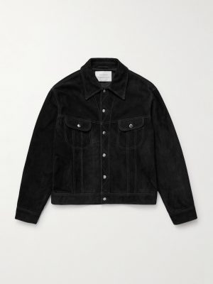 + Aaron Levine Boston Suede Trucker Jacket + Aaron Levine Boston Suede Trucker Jacket