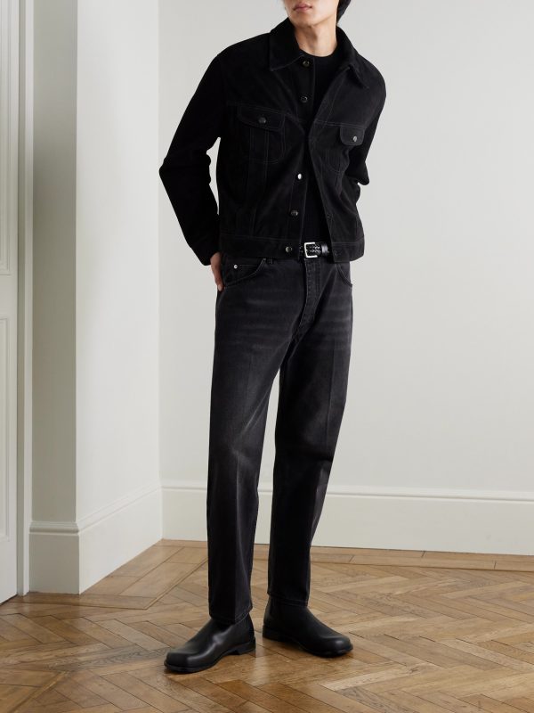 + Aaron Levine Boston Suede Trucker Jacket - OU + Aaron Levine Boston Suede Trucker Jacket - OU