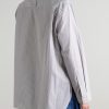 + Aaron Levine Nick Grandad-Collar Striped Cotton Shirt - BK