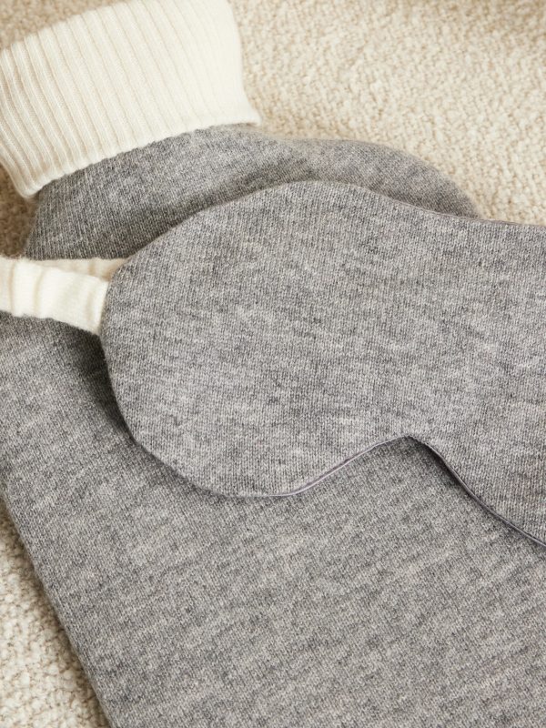 Wool and Cashmere-Blend Hot Water Bottle Cover and Eye Mask Set - CU Wool and Cashmere-Blend Hot Water Bottle Cover and Eye Mask Set - CU