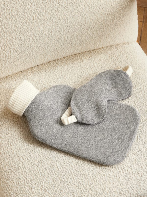 Wool and Cashmere-Blend Hot Water Bottle Cover and Eye Mask Set Wool and Cashmere-Blend Hot Water Bottle Cover and Eye Mask Set