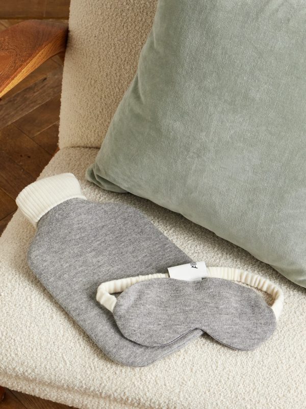 Wool and Cashmere-Blend Hot Water Bottle Cover and Eye Mask Set - OU Wool and Cashmere-Blend Hot Water Bottle Cover and Eye Mask Set - OU