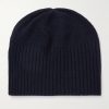 Ribbed Cashmere Beanie and Scarf Set - E1 Ribbed Cashmere Beanie and Scarf Set - E1