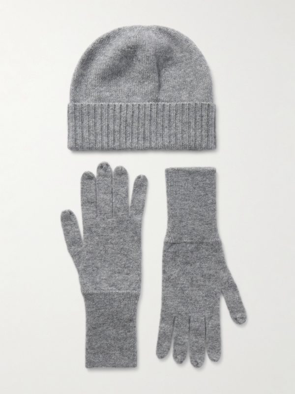 Cashmere Scarf, Beanie and Gloves Set - E1 Cashmere Scarf, Beanie and Gloves Set - E1