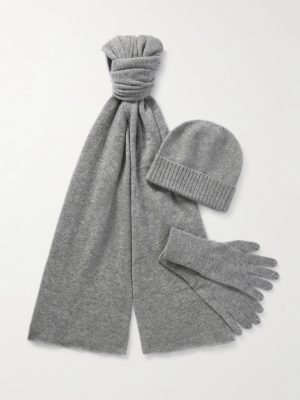 Cashmere Scarf, Beanie and Gloves Set Cashmere Scarf, Beanie and Gloves Set