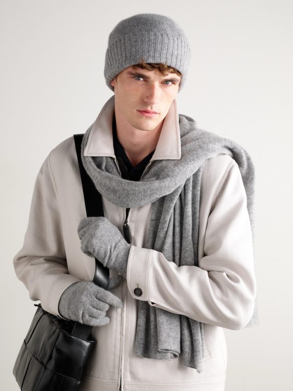 Cashmere Scarf, Beanie and Gloves Set - OU Cashmere Scarf, Beanie and Gloves Set - OU