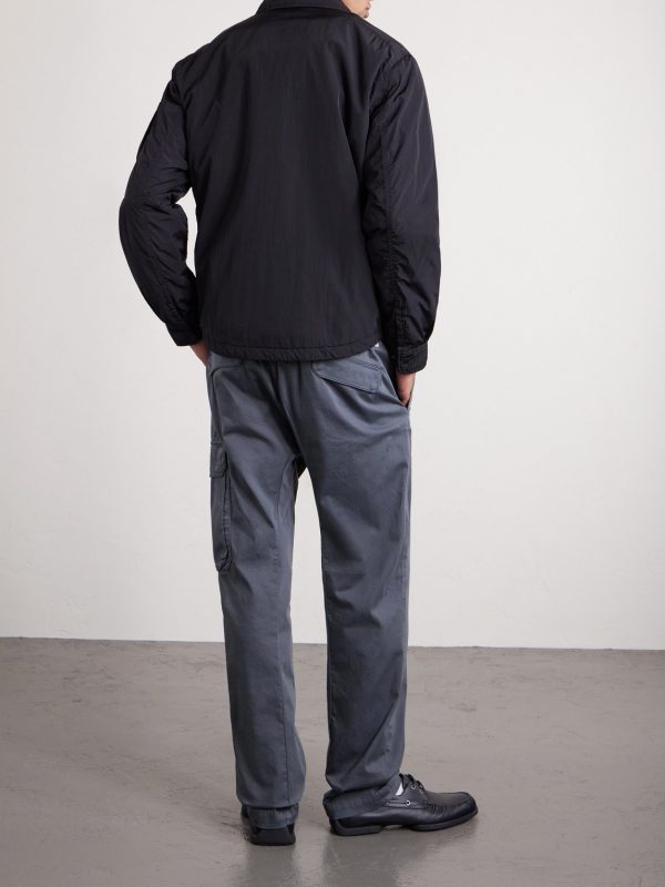 Straight-Leg Logo-Appliquéd Cotton-Blend Cargo Trousers - BK Straight-Leg Logo-Appliquéd Cotton-Blend Cargo Trousers - BK