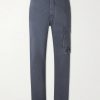 Straight-Leg Logo-Appliquéd Cotton-Blend Cargo Trousers Straight-Leg Logo-Appliquéd Cotton-Blend Cargo Trousers