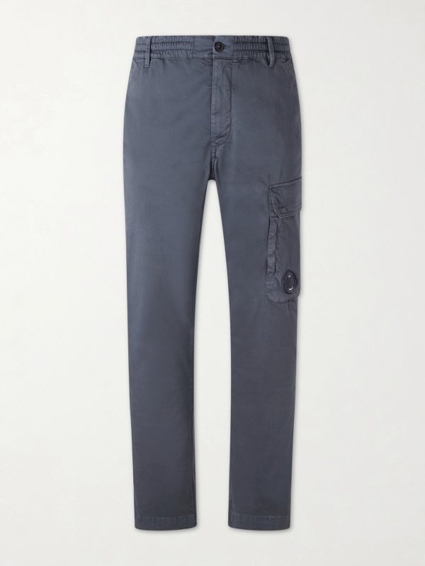 Straight-Leg Logo-Appliquéd Cotton-Blend Cargo Trousers Straight-Leg Logo-Appliquéd Cotton-Blend Cargo Trousers