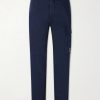 Straight-Leg Logo-Appliquéd Cotton-Blend Cargo Trousers Straight-Leg Logo-Appliquéd Cotton-Blend Cargo Trousers