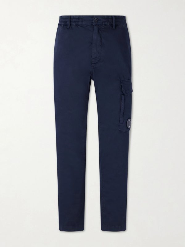 Straight-Leg Logo-Appliquéd Cotton-Blend Cargo Trousers Straight-Leg Logo-Appliquéd Cotton-Blend Cargo Trousers